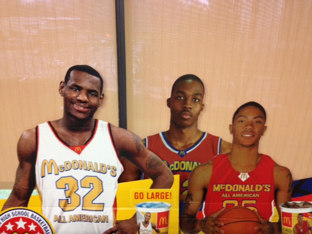 LeBron James autographed McDonald's All American